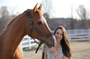 Author Rita Zoey Chin with her horse Claret. (Photo credit: C.E. Courtney) Source: WBUR