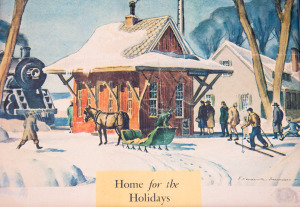 This beautiful illustration of the Wayland Depot by F. Wenderoth Saunders was published in The Christian Science Monitor in 1945.