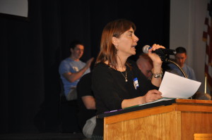 Lori Hodin, LS Safe Schools Coordinator, speaks at LS Courage to Care Summit