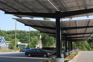 Solar Canopy at Wayland High School